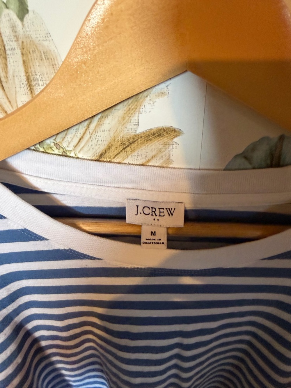 J.Crew Blue & White Striped Long Sleeve – Size M - Picture 2 of 3
